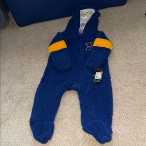 “Blues”Blue and Yellow Kids One Piece 12 M NWT